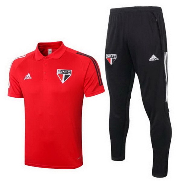 Polo São Paulo Komplett Set 2020-21 Rote Schwarz